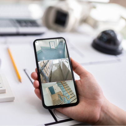 San Diego security camera feed on cell phone